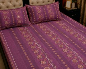 Beautiful Purple Floral Bedsheet Set