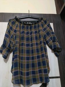 Chic Plaid Bell Sleeve Top