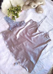 Satin Slip & Lace Panty Set