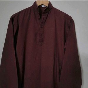 Khadi Men's Brown Kurta