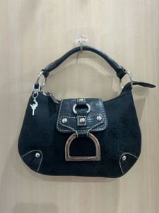 Vintage Y2k Black Guess Mini Hand Bag + Charm free
