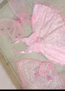 Pink Fairy Costume with Wings