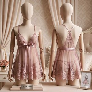 Peach Sexy Laced Lingerie