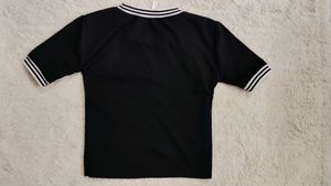 Black Striped Trim T-Shirt