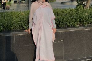 Elegant Pink Kaftan Abaya Dress ( designer dres