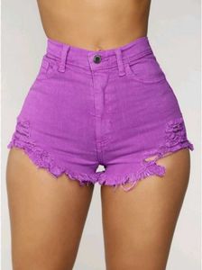Purple Denim Shorts pant