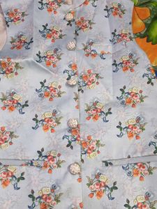 Floral Print Nehru Jacket