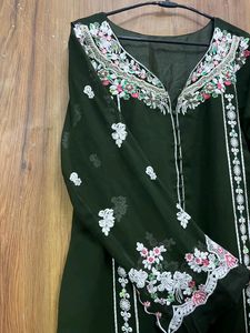 Green Pakistani Suit Set