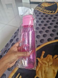 Pink Plastic Water Bottle