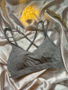Gray Sports Bra