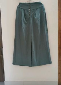 Wide Leg Button Pants