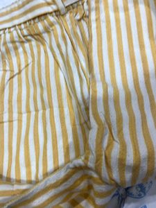 Striped Culottes with Tie Waist