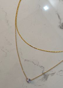 Layered Gold plated Chain Necklace