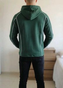 The Brand New Green Hoodie with White Piping