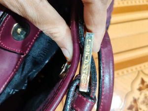 Lancaster Burgundy Monogram Tote Bag