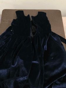 Navy Blue Velvet Gown