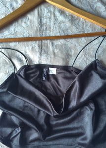 Satin Black Cami Top