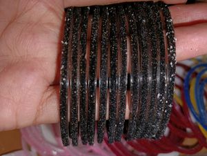 Sparkly glass Bangles Set - Multicolor