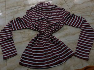 Striped Turtleneck Top