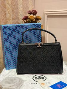 Tory Burch Black Quilted Handbag