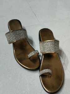 Party Wear Slippers With 2 Inches Heel Only