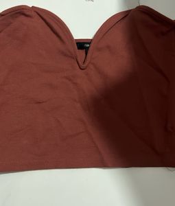 Chic Rusty Orange Off-Shoulder Top