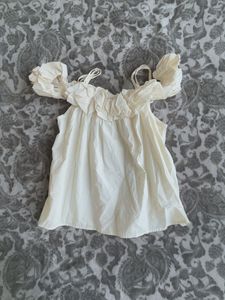 Off-Shoulder Ruffled Cream Top