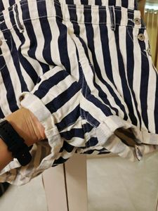 Striped Denim dungaree