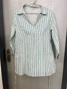 Striped V-Neck Tunic Top🍃