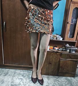 Sparkling Sequin Mini Skirt