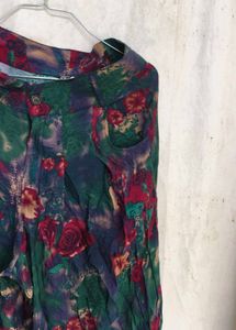 Vintage Floral Wide Leg Pants