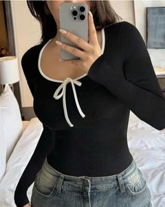 Chic Black Tie-Front Top