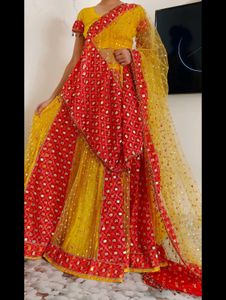 Red & Yellow Combination Lehenga