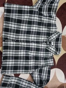 Dc Black Ans White Check Shirt