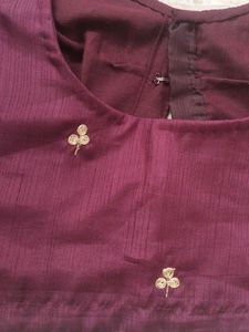 Pink Striped Saree with Embellishments