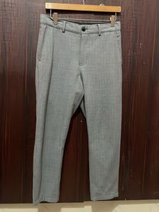 Men's Grey Textured Trousers