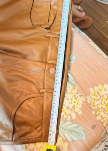 Zara Leather straight Leg Pants