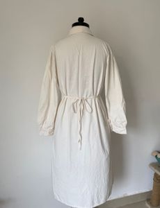 Cream Button-Up Shirt Dress