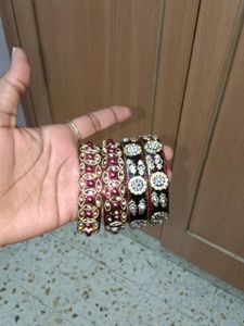 Bangles 4 Kada (2 Set Different Designs) (2.6)