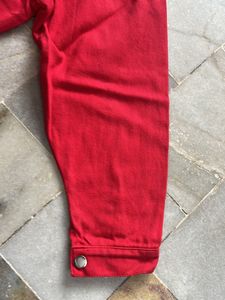 Red Ribbed Jacket