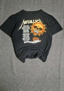 Metallica "Flame Skull" Single stich T-Shirt