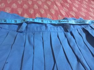 Light Blue Pleated Skirt School Uniform