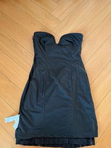 ZARA Pinstripe Strapless Mini Dress