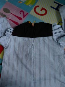 Stylish Off-Shoulder Striped Shirt