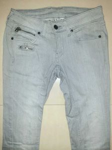 Authentic MANGO Denim | Ash Grey Slim-Fit Jeans