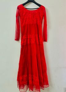 Red Floral Dress gown