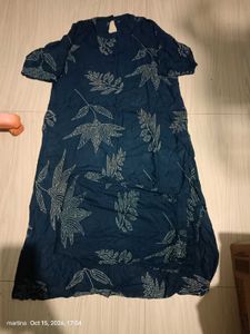 Stylish Blue Printed Kurta Set