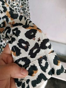 Leopard Print Button-Up Shirt