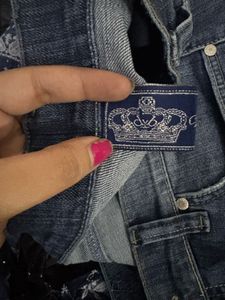 Victoria Beckam embellished Denim Skirt