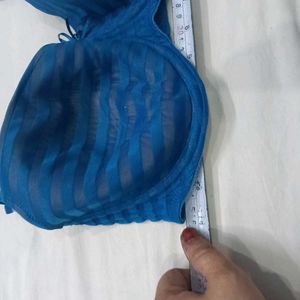 Blue🪔 Striped Bra